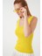 Kadın BDART Slim Fit V Yakalı Esnek Bluz Yellow 2