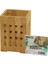 Büyük - Pencereli KARE=10X10CM Ahşap Bambu Kaşıklık Organizer (4989) 1