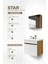 Star Banyo Dolabı Seti ( 60 cm Egzotik Meşe & Parlak Beyaz Aynalı Lavabolu Mdf ) 4