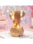 LED Işıklı Sevimli Kaktüs Dekoratif Masa Lambası Mini Biblo Gece Lambası-Gold 2