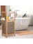 2 Organizer Raflı Ahşap Bambu Çek-Aç Kirli Sepeti 4