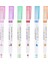6'lı Desenli Silindir 6 Şekil Çizim Mühür Kalemi Fosforlu Çizgi Vurgulayıcı Linear Color Pen 3