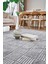 Anemon 6824 Gri - Polyester Dokuma Halı | İskandinav Salon Halısı 6