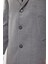 Erkek Gri Kaşe Kaban Ceket Yaka Uzun Kol Günlük Kullanım İçin Standart Fit 4