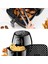 Siyah Isıya Dayanıklı Yıkanılabilir Silikon Fırın ve Airfryer Kare Model Pişirme Matı 21,5 cm 4