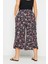 Büyük Beden Kadın Desenli Bol Kesim Likralı Kapri Pantolon 145046 Çiçekli Polyester 5