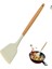 Silikon Servis Spatula Yanmaz Yapışmaz Isıya Dayanıklı Mutfak Spatulası Bambu Saplı 32 cm 1