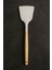 Silikon Servis Spatula Yanmaz Yapışmaz Isıya Dayanıklı Mutfak Spatulası Bambu Saplı 32 cm 5