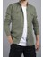 Slim Fit Erkek Pamuklu Kot Gömlek Yeşil 4