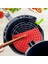 Renkli Isıya Dayanıklı Yıkanılabilir Silikon Fırın ve Airfryer Yuvarlak Pişirme Matı 20 cm 5