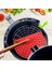 Renkli Isıya Dayanıklı Yıkanılabilir Silikon Fırın ve Airfryer Yuvarlak Pişirme Matı 23 cm 5