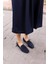 Otton Kadin Lacivert Gercek Suet Loafer Babet 6
