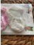 3 Lü Set Kombin Yenidoğan Pamuklu Kız Bebek Dantel Fırfırlı Patik Çorap 4