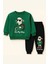 Erkek Çocuk Paçası Kuzu Desenli Eşofman Takımı Yeşil 1