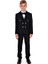 Kruvaze Italyan Kesim Montero Erkek Çocuk Takım Elbise MNK5689 Siyah 1