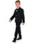 Kruvaze Italyan Kesim Montero Erkek Çocuk Takım Elbise MNK5689 Siyah 3