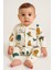 Unisex Bebek Tulumu %100 Pamuk Esnek Safari Baskılı Çıtçıtlı 1-3-6 Aylık 1