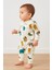 Unisex Bebek Tulumu %100 Pamuk Esnek Safari Baskılı Çıtçıtlı 1-3-6 Aylık 2