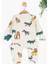 Unisex Bebek Tulumu %100 Pamuk Esnek Safari Baskılı Çıtçıtlı 1-3-6 Aylık 6