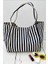 Çizgili Desen Dokuma Plaj Çantası 5