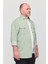 Büyük Beden Slim Fit Erkek Kot Gömlek Su Yeşili 5xl Beden 110-115 Kilo Için Uygun Olur. 3