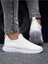 Unisex Ortopedik Bağcıksız Triko Spor Ayakkabı-Beyaz 4
