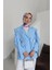Bel Bağlamalı Blazer Ceket Mavi 1