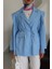 Bel Bağlamalı Blazer Ceket Mavi 5