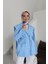 Bel Bağlamalı Blazer Ceket Mavi 7