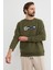3 Iplik Nakışlı Bisiklet Yaka Sweatshirt 2