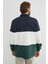 Renk Bloklu Polo Yaka Yarım Düğmeli Pike Sweatshirt 6