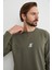 Baskılı Bisiklet Yaka Sweatshirt 6