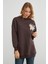 3 Iplik Çiçek Aksesuarlı Oversize Tunik 2
