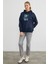 3 Iplik Kot Ayıcık Nakışlı Oversize Kapüşonlu Sweatshirt 3