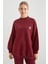 3 Iplik Kurdele Taş Işlemeli Oversize Sweatshirt 2