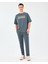 M Heavy Fabric T-Shirt Erkek Gri Tshirt S2520120-3998 3