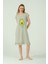 Avokado Desenli Püsküllü Viskon Penye Günlük Elbise 4