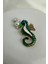 Inci Detay Yeşil Renk Deniz Atı Broş (4cm) 1