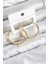 Pirinç Halka Model Gold Renk Kadın Küpe - TJ-BKP11016 2