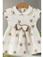 Kız Bebek/çocuk Müslin Kumaş Tavşanlı Büzgü Kol Yazlık Elbise Organik 5
