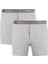 Modal Pamuk Önü Düğmeli Erkek Uzun 2li Paket Boxer Long Short 1