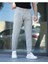 Old Money Slim Fit Pileli Likralı Kumaş Pantolon Erkek Gri Pamuk-Elastan 5