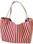 Kırmızı Çizgili Desen Dokuma Plaj Çantası 1