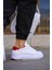 Felibord Bağcıklı Basic Erkek Sneaker Beyaz Kırmızı 2