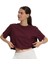 Sedona Cropped Kadın Bordo Günlük Stil T-Shirt 25KK1034-BRD 1