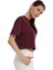 Sedona Cropped Kadın Bordo Günlük Stil T-Shirt 25KK1034-BRD 5