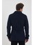 Erkek Lacivert Kruvaze Yaka Slim Fit Kaşe Kaban Günlük Kullanım İçin 6