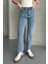 Açık Mavi Boy Fit Kesik Paça Jean Mavi / 29 2