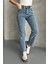 Açık Mavi Boy Fit Kesik Paça Jean Mavi / 29 6
