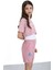 Koyu Pembe Patili Cute Baskılı Kız Çocuk Beli Lastikli Şort 20758 2